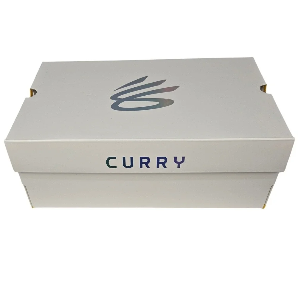 Under Armour Curry 11 GS Basketball Shoes Blue Gold Sz 7Y Youth Boy Sneakers New